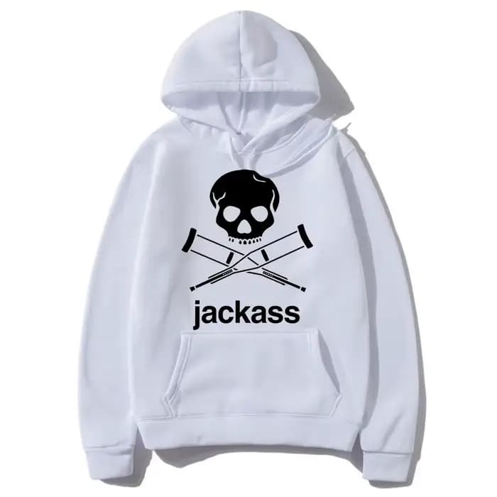 Jackass – sweat à capuche noir avec Logo graphique imprimé pour homme et femme
