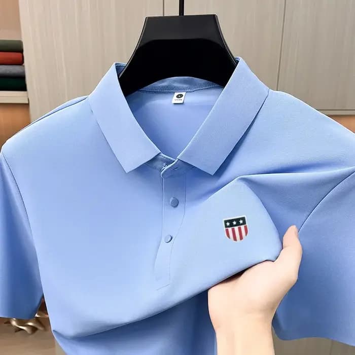 Nouveau Polo pour Homme – T-shirt d'été à manches courtes, col imprimé, tendance, marque, affaires,