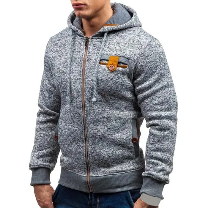 Sweats à capuche monochromes à manches longues pour hommes