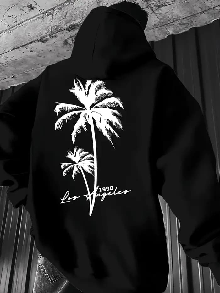 Sweat à capuche tendance pour hommes avec des éléments représentant des cocotiers