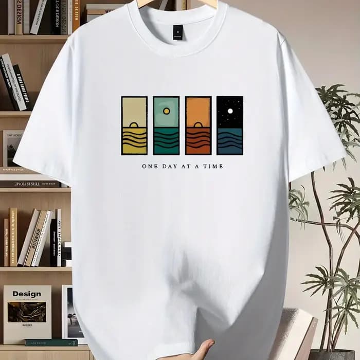 T-shirt imprimé à manches courtes pour homme