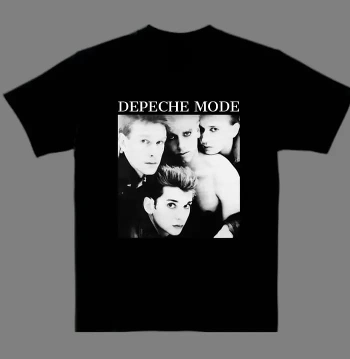 T-shirt graphique Art Black Electronic Combination Depeche Mode Band 100% coton pour hommes et femmes