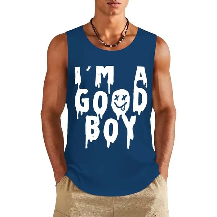 T-shirt de musculation anime pour hommes, haut précieux, je suis un bon garçon