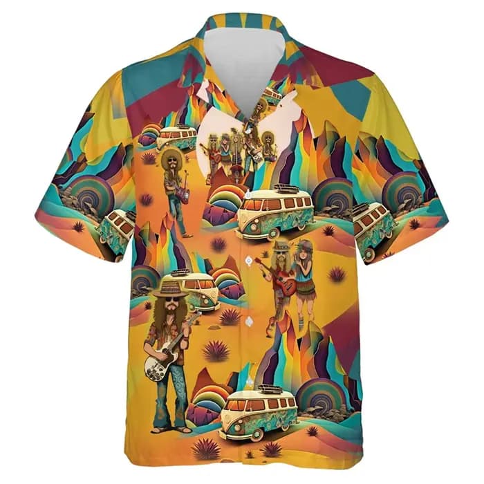 Chemises de plage Hiphelicopter Music Graphic pour hommes