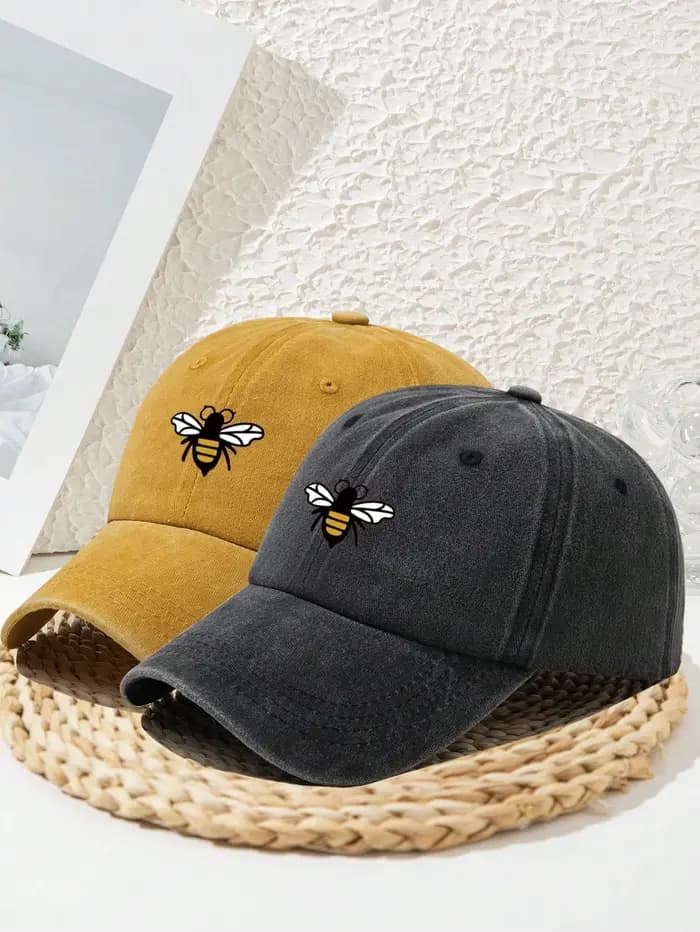 Casquettes de baseball imprimées abeille pour hommes et femmes