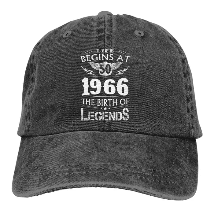 La vie commence à 50 - 1966 La naissance d'ATIONS se termine Casquette de baseball pour hommes 50 ans Born en 1971
