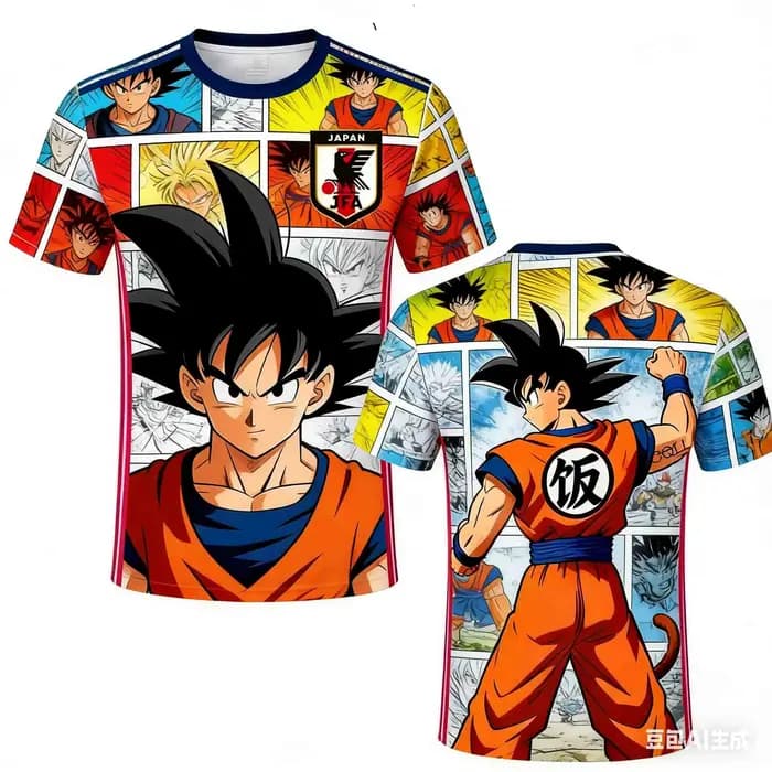 T-shirt graphique DBZ Chibi & Goku musclé