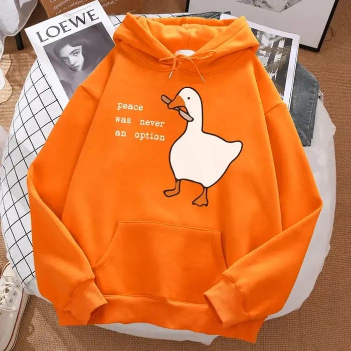 La paix n'a jamais une Option imprimé sweat hommes rue surdimensionné automne à capuche Hipster doux sweats