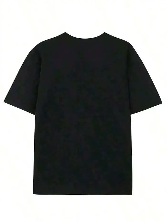 T-shirt en coton avec impression double face « Anti Social