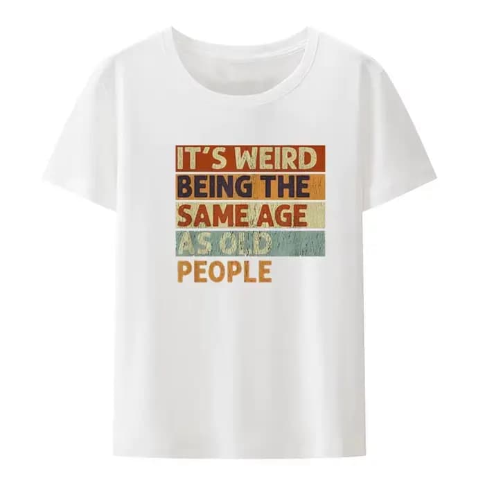 T-shirt unisexe en pur coton vieilli style vintage
