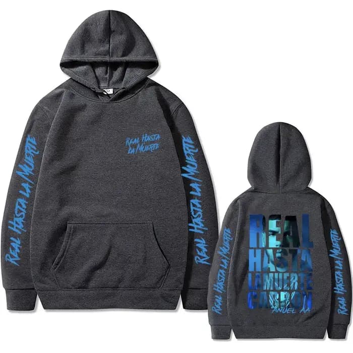 Sweat à capuche imprimé Real Hasta La Muerte pour hommes et femmes