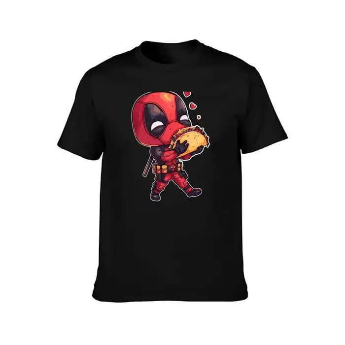 Food Love Chibi D Pool Chimichangas Valentine T-Shirt t-shirts pour homme coton