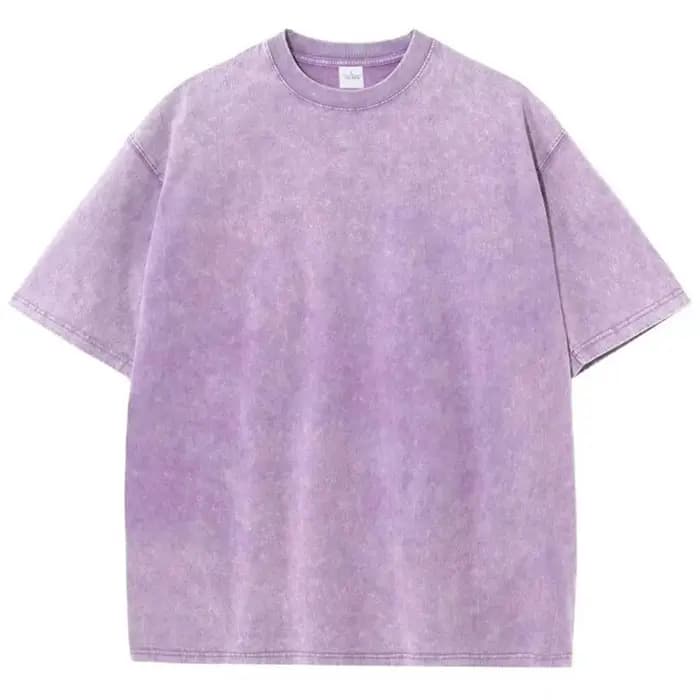 Style américain rétro lourd couleur unie à manches courtes T-shirt hommes femmes été rue à la mode lavé vieux vêtements