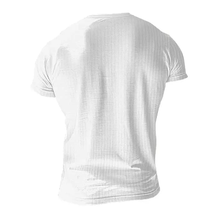 T-shirt Henley à Manches Courtes pour Homme