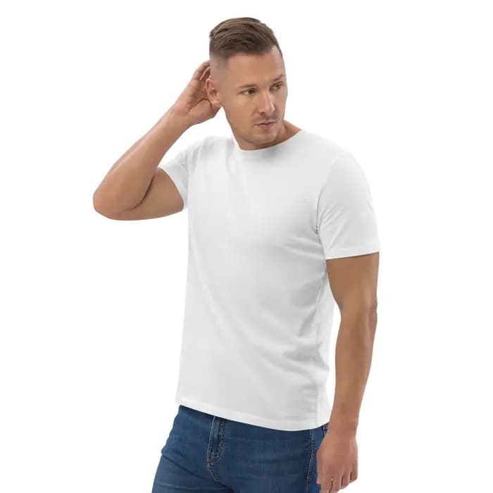 100% coton biologique T-shirt pour hommes maillot de corps blanc vêtements de maintien plaine blanc