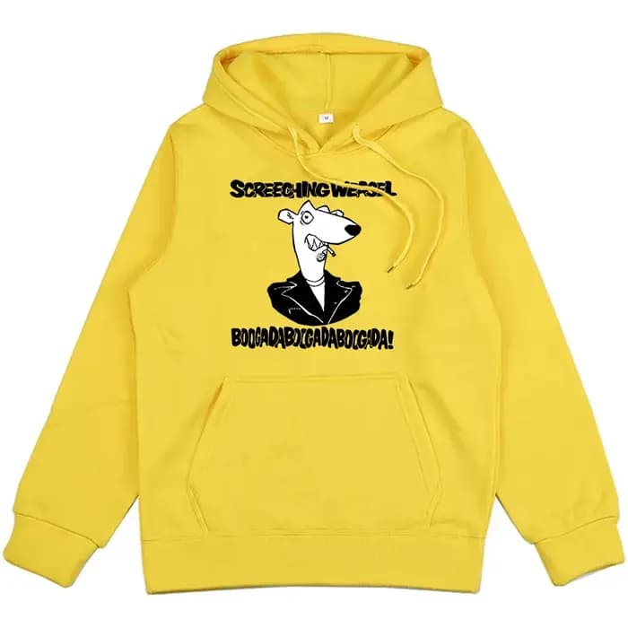 Sweats à capuche unisexes à la mode, bande de belette hurlante, impression graphique de dessin animé drôle PVD, streetwear hip hop masculin, vêtements à capuche