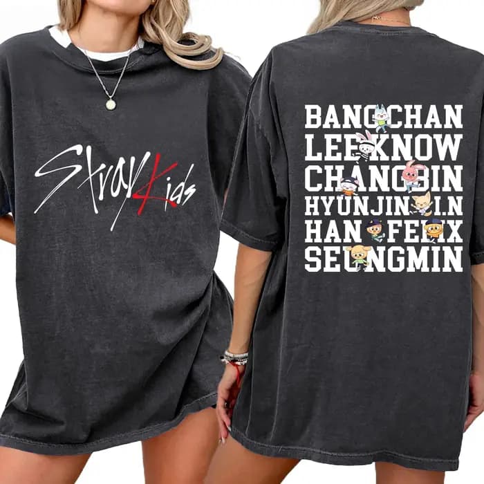Sweat-shirt Stray Kids, T-shirt des membres des Stray Kids, Merchandise Stray Kids, Cadeau pour les