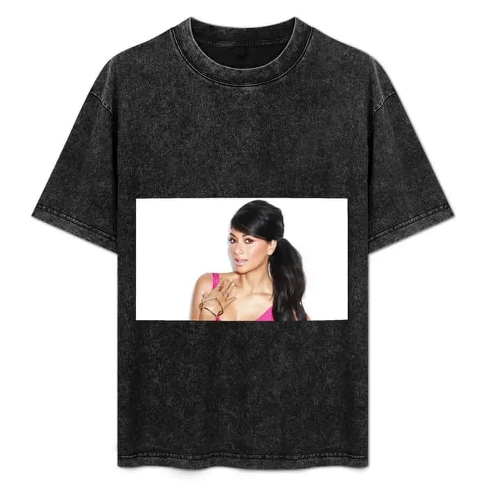 T-shirt Nicole Scherzinger T-shirt classique en coton à col rond