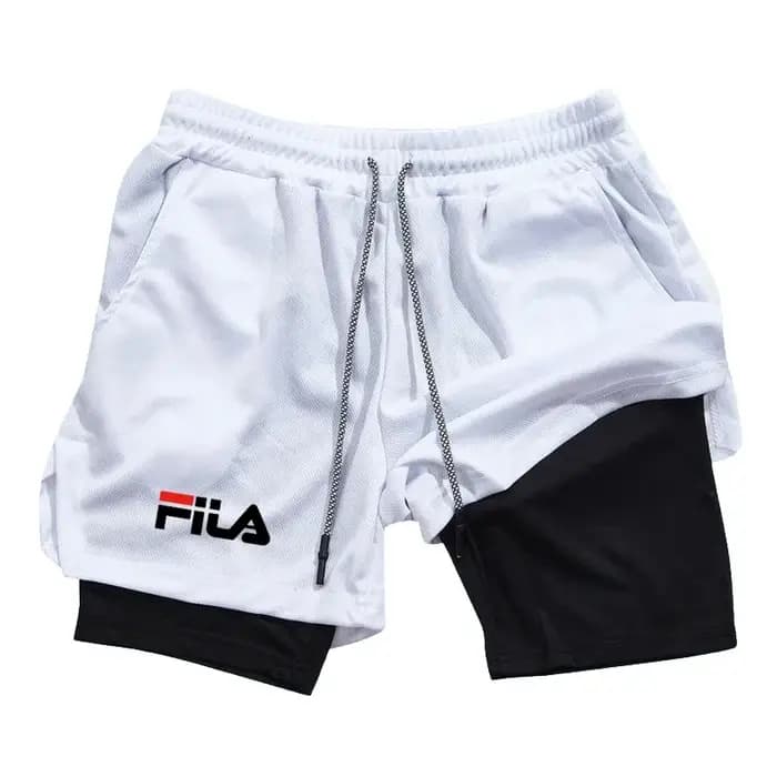 Pantalon de jogging décontracté double couche pour homme