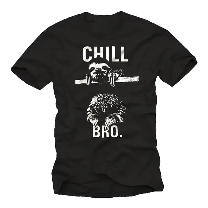T-shirt Makaya Cool Swag avec Sloth Chill Bro pour hommes et femmes