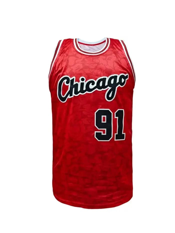 Hommes Chicago # Maillot de basket-ball imprimé 91