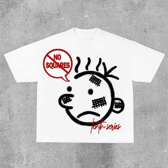 T-shirt graphique hommes femmes haut Vintage Hip Hop Streetwear surdimensionné