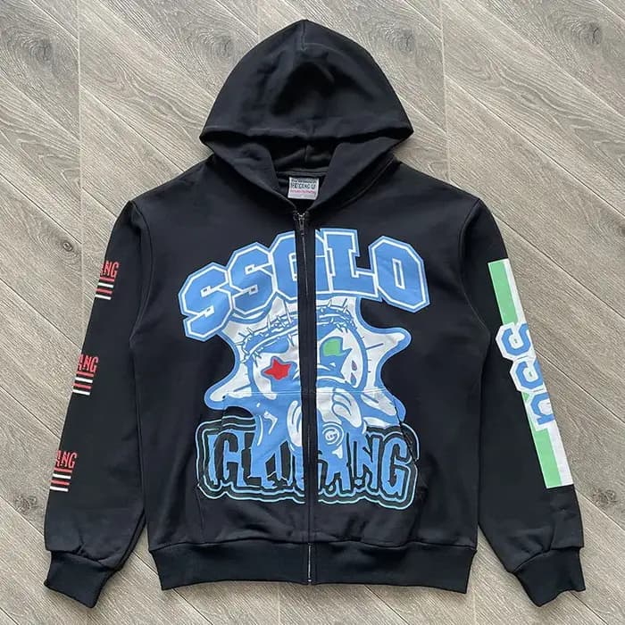 Sweat à capuche zippé Glo Gang SSGLO