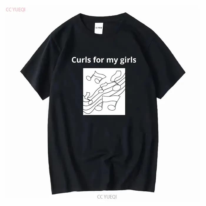 T-shirt unisexe vintage « Curls for my girls » – Imprimé graphique doux, extensible et respirant – V