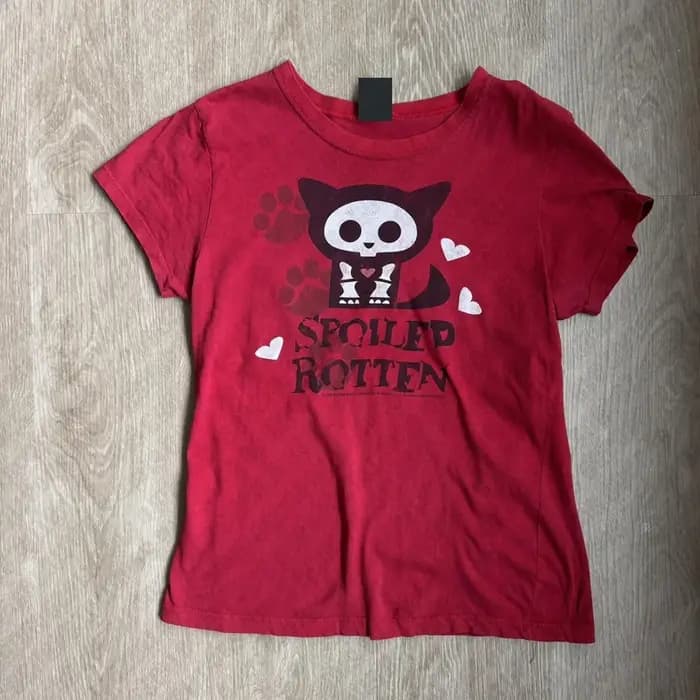 Gothique Streetwear Grunge Vintage Esthétique Femmes Lettre Imprimé Décontracté Lâche Manches Courtes T-Shirt Y2k Vêtements 2000s Hauts Emo Filles