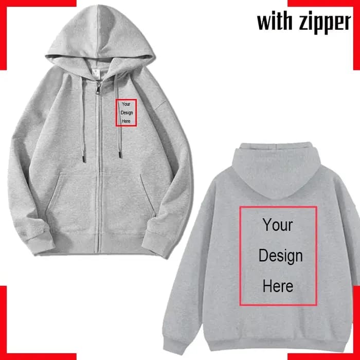 Sweat à capuche pour homme Pull essentiel personnalisé Logo noir Here