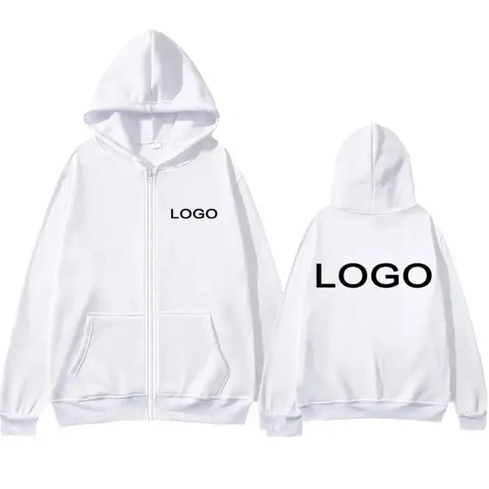 Sweat à capuche à fermeture éclair imprimé personnalisé pour hommes et femmes, sweat-shirt à manches