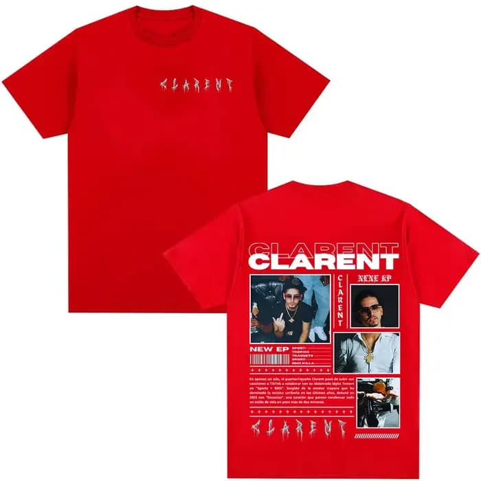 Rappeur CLARENT Album 2025 Merch T-shirt vêtements pour hommes Hip Hop manches courtes t-shirts homm