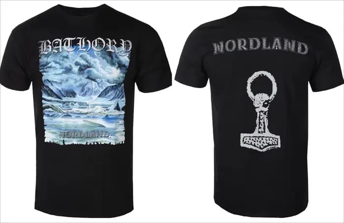 Bathory Nordland Rock Band T-Shirt hommes à manches courtes coton t-shirts Streetwear marque