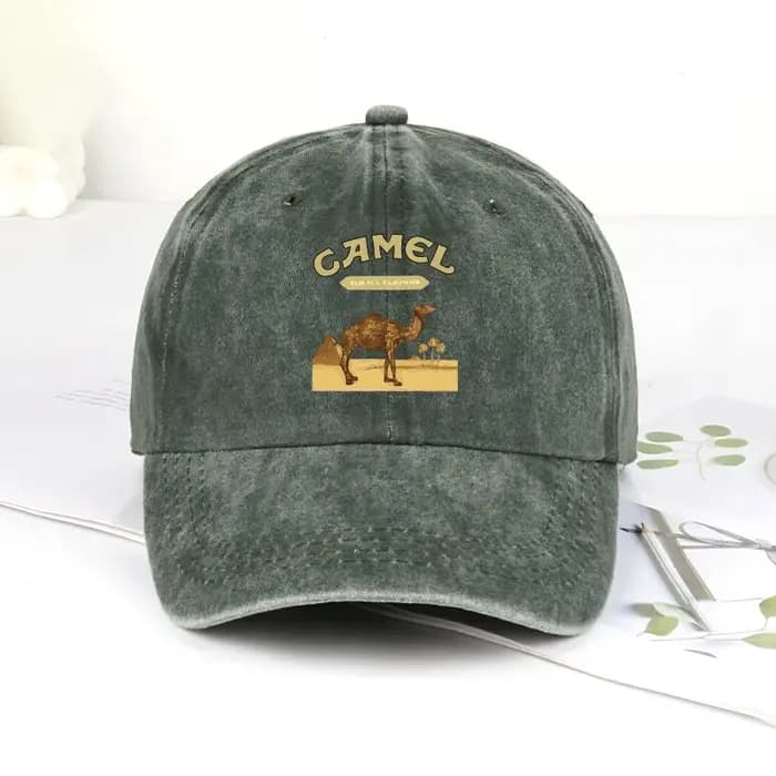 Casquette de baseball imprimée camel
