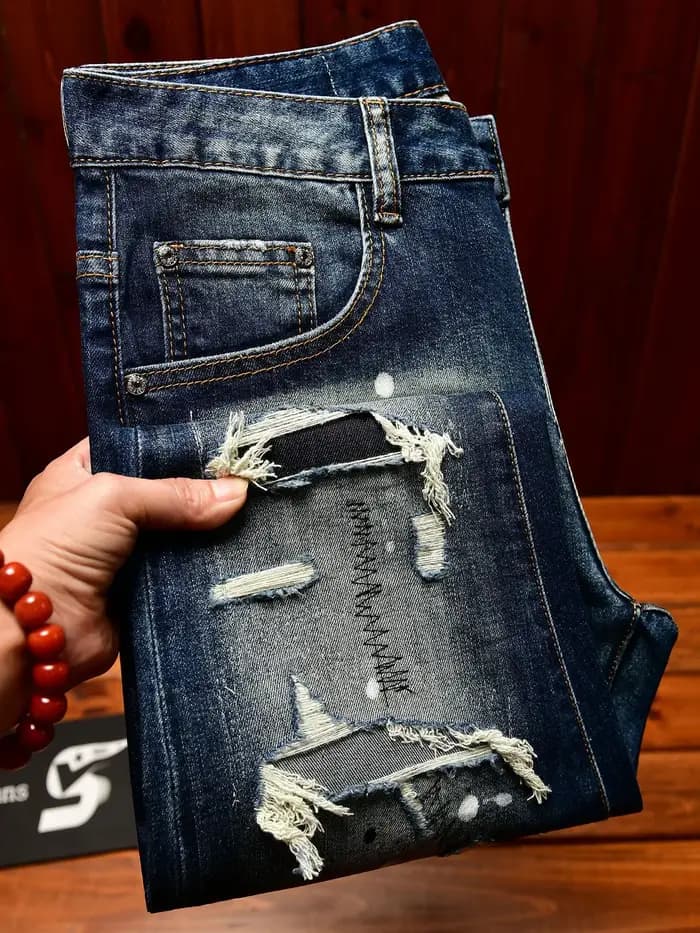 Jean nostalgique haut de gamme pour hommes