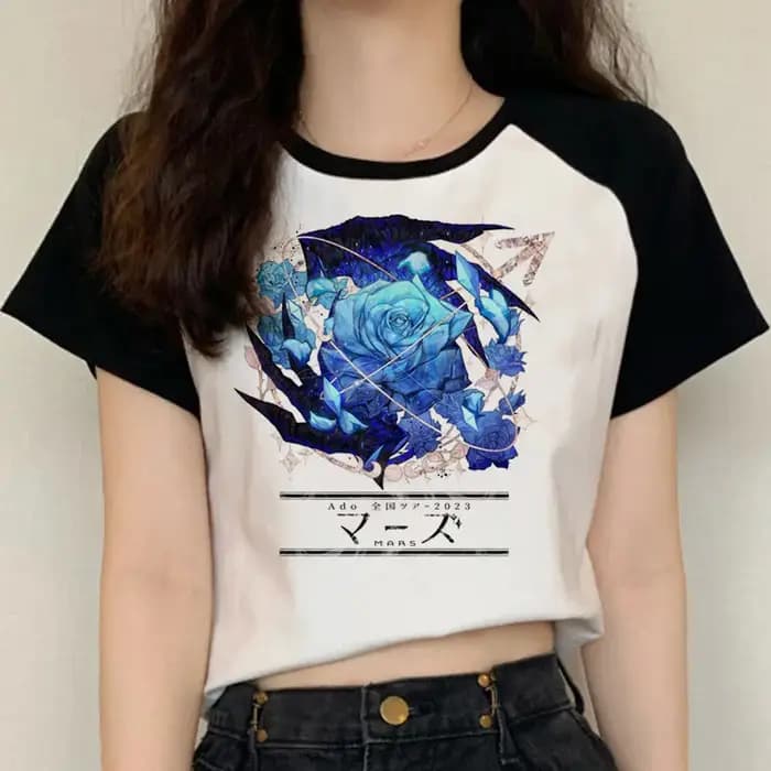 Ado chemise fille psychédélique femmes 80s 2000s esthétique coloré t-shirt