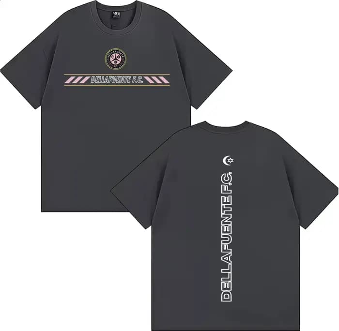 T-shirt avec logo de l'album de Rapper Dellafuente pour hommes et femmes, mode Hip Hop, T-shirts de rue, 100% coton, T-shirt décontracté à manches courtes