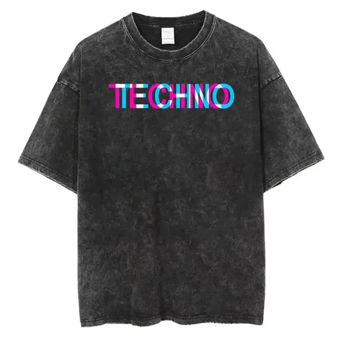 T-shirt Cool Techno à Imprimé Lettres