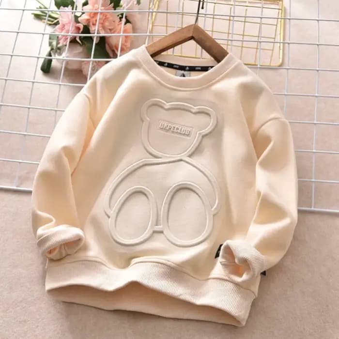 Sweat-shirt ours imprimé en acier pour garçons et adolescents