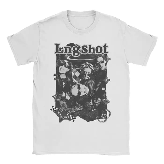 Lngshot Louis Rising K‑Pop Hip‑Hop T-shirt graphique unisexe pour hommes et femmes, col rond, manches courtes, streetwear décontracté unique