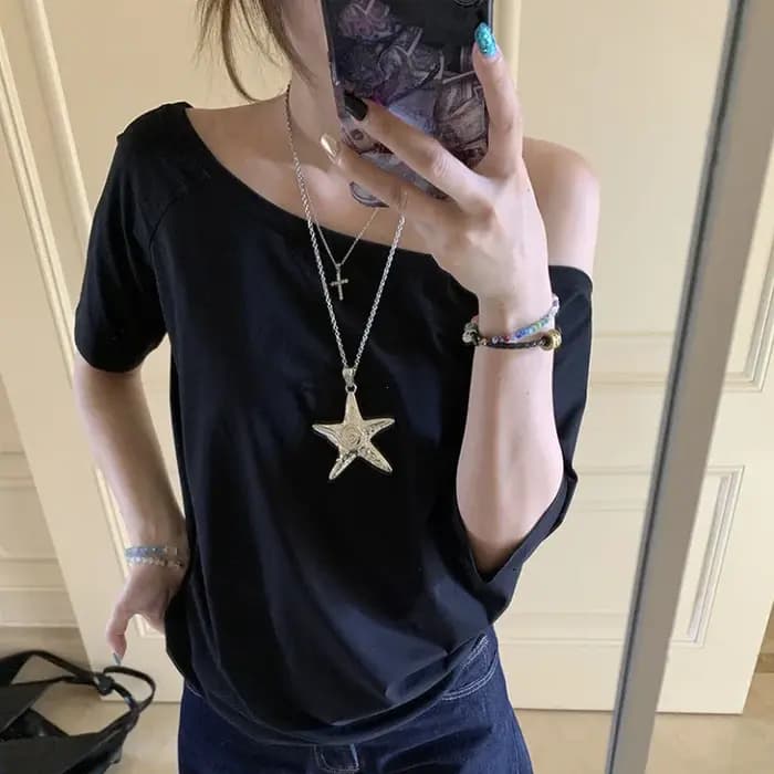 T-shirts femmes solide Simple été décontracté Cleanfit à manches courtes tout-match jeunes filles Streetwear Y2k haut vêtements esthétiques Ins