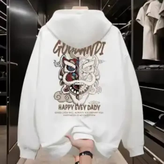 Trendy Brand Hooded Sweatshirt Men 2025 New Autumn Loose Chinese Style