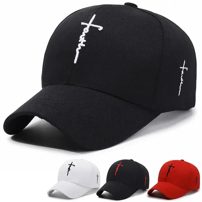 Casquette de baseball décontractée avec croix anglaise brodée pour hommes et femmes