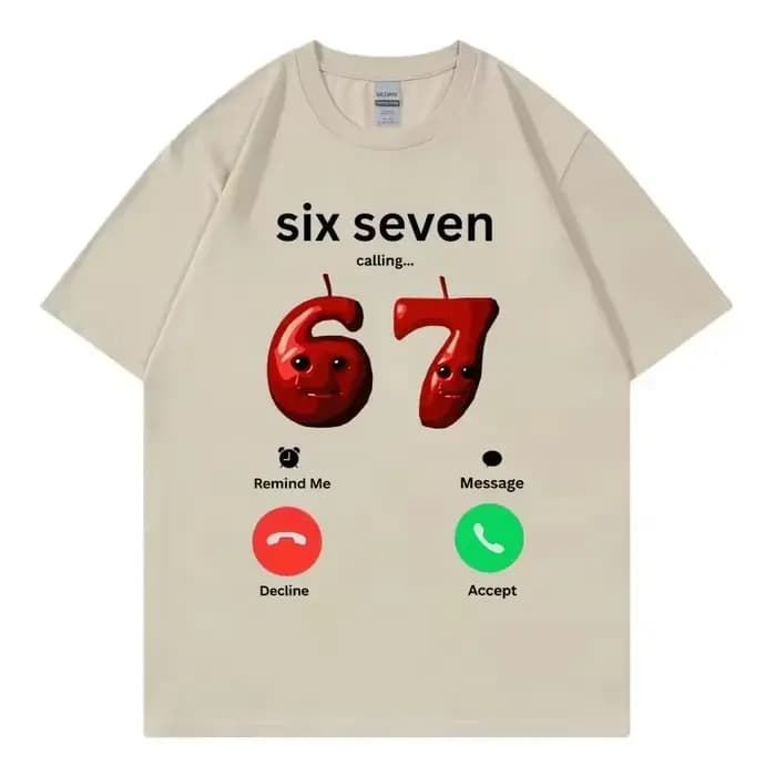 T-shirt humoristique « 67 Is Calling » pour hommes et femmes
