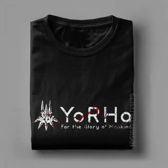 NieR Automata YoRHa hommes T-Shirt 2B jeu Vintage T-Shirt homme T-Shirt col rond T-Shirt 100% coton vêtements de fête