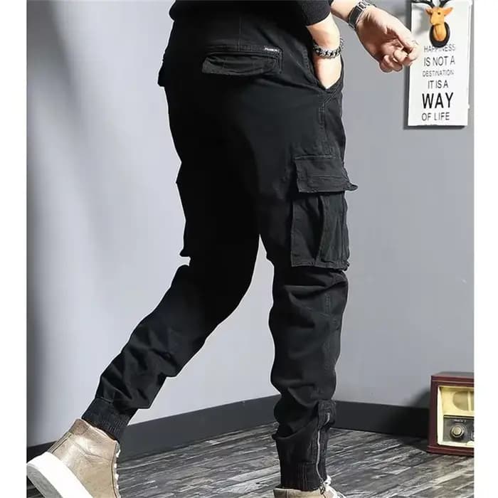 2025 Joggers Cargo pantalon hommes sarouel Hip Hop décontracté multi-poches