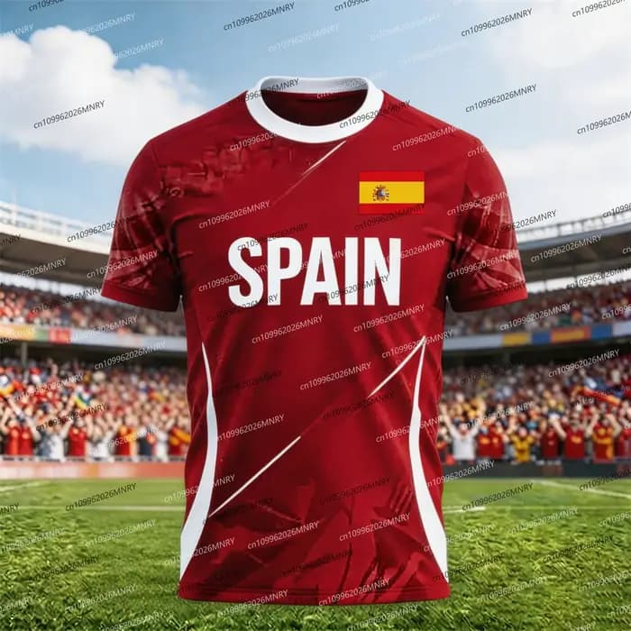 T-shirt avec emblème du drapeau espagnol 2026
