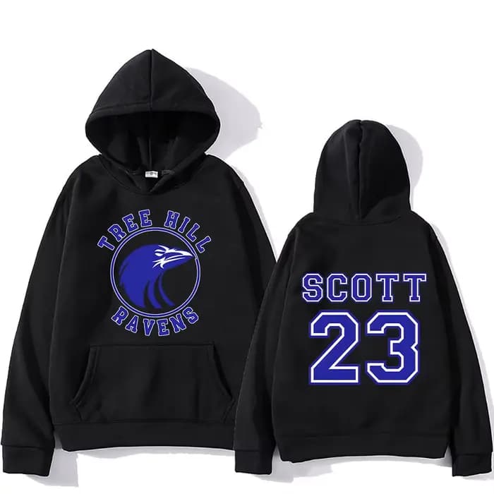 Sweats à capuche de basket-ball unisexes, pull Tree Hill Ravens Scott 23, vêtements de sport High St