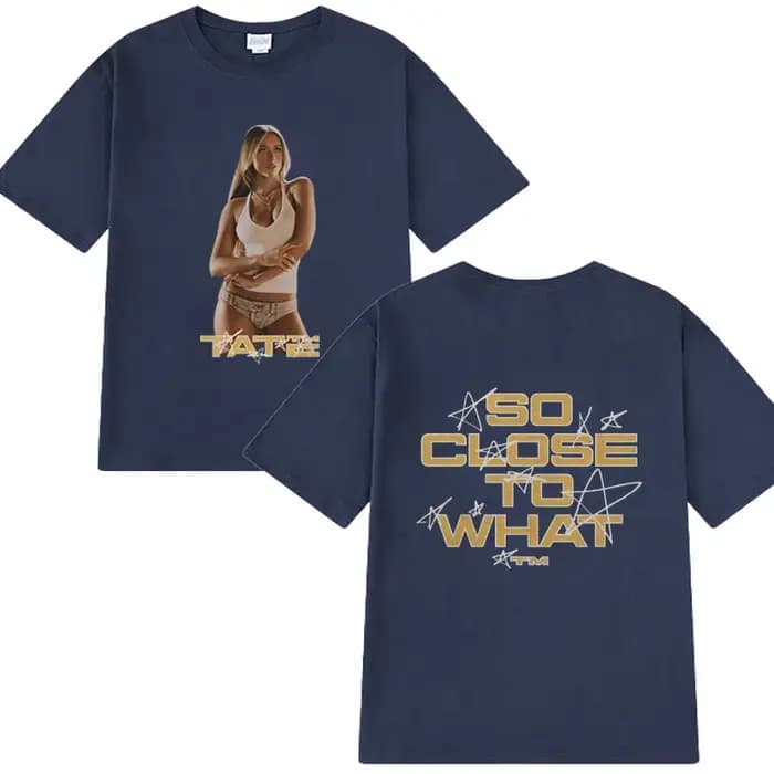 Tate McRae 2025 Concert donc proche de quoi t-shirt nouveaux hommes femmes vintage surdimensionné à manches courtes T-shirts unisexe 100% couverture en coton
