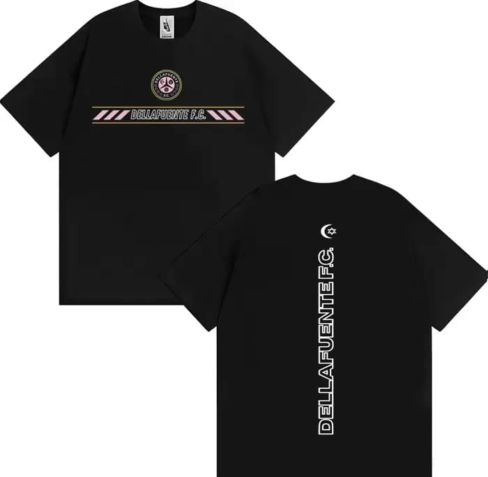 T-shirt avec logo de l'album de Rapper Dellafuente pour hommes et femmes, mode Hip Hop, T-shirts de rue, 100% coton, T-shirt décontracté à manches courtes